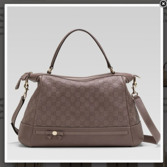 Gucci Handbags - Gucci Monogram Mayfair Large Top Handle Bag in Mauve